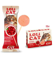 LoliCat FD Kedi Ödülü Kızılcıklı 1,5Gr 15 Adet