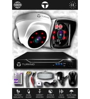 TURKNO 2 Kameralı Karia 1 İç Kamera Set HDD'siz Full HD Gece Görüşlü Güvenlik Kamerası Sistemi