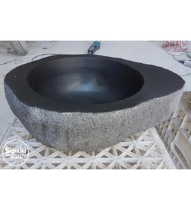 Sipahi Marble Bazalt Siyah Dışı Mucartalı Kütük Lavabo
