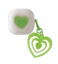 Microsonic Samsung Galaxy Buds 2 Pro Kılıf Süslü Renkli Kalp Desenli Yeşil