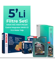 Bosch Hyundai i20 1.4 Dizel Filtre Bakım Seti Castrol Motor Yağlı (2009-2014) 5 Li