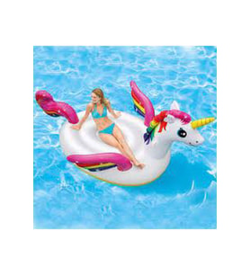 Intex Unicorn Tek Boynuzlu Tutmaçlı Ada Binici 287X193X165 cm IBN57281 (Çok Renkli)