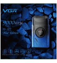 VGR V-377 MAVİ Elektrikli Tıraş Makinesi / LED Ekranlı Tıraş Makinesi / Güç Ayarlı Çift Bıçaklı Tıraş Makinesi 7000–9000 Rpm Çalışma Hızı,
