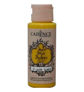 Cadence Style Matt Fabric Kumaş Boyası F-605 Sarı 