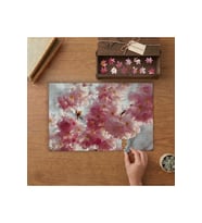 Pembe Kiraz Çiçekleri Tasarımı 240 parça Ahşap Puzzle Ahşap Kutuda MP08311
