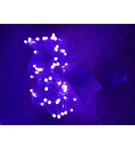 10m 100 Led Damla Uçlu Pembe Işık Şeffaf Kablo Mz-17-9