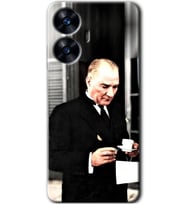 Realme C55 Kılıf HD Desen Baskılı Kılıf - Atatürk Türk Kahvesi