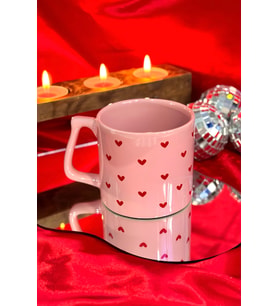 HEART KALPLİ Pembe Kupa