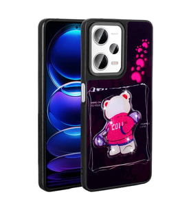 Xiaomi Redmi Note 12 Pro 5G Uyumlu Kılıf Parlayan Kabartmalı İkonik Figürlü Zore Amas Silikon Kapak