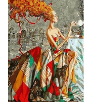 Moda Sayılarla Boyama Seti 40x50 cm (Tuvale Gerili)