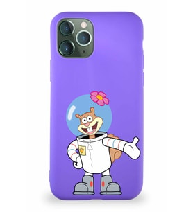 Apple iPhone 11 Pro Soft Premier Kapak Sandy Tasarımlı Silikon Kılıf - Mor (Şeffaf)