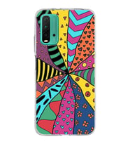 PrintiFy Poco M3 ile Uyumlu Retro Color 4  Kamera Korumalı Şeffaf  Kılıf