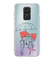Xiaomi Redmi Note 9  Kamera Korumalı Kapak Aşk Tasarımlı Şeffaf  Kılıf