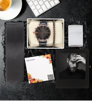 Erkek Kol saati & Doğal Taş Bileklik & Zippo Çakmak & Kişiye Özel Fotoğraf Çerçevesi