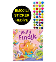 EMOJİLİ STİCKER HEDİYE - OKUL ÖNCESİ RESİMLİ KİTAPLAR MASAL - AKILLI FINDIK