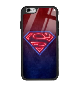 iPhone 6 Plus Neon Superman Tasarımlı Glossy Telefon Kılıfı
