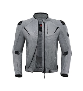 Motosiklet Yazlık Mont Tam Fileli Çelik Omuz Korumalı Mesh Motorcu Montu Gri