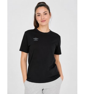 UMBRO Season Siyah Pamuklu Kadın Spor Tişört - VF0510