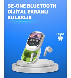 Şık Tasarımlı Siyah Beyaz Kablosuz Kulaklık Çoklu Dil Destekli