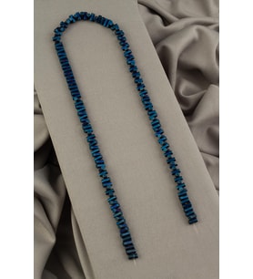 Hematit Doğal Taş Mat Mavi Dikdörtgen Kesim 3x5mm Dizi [AA]