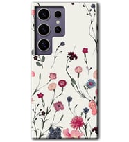Galaxy S24 Ultra Kılıf HD Desen Baskılı Kılıf - Mat Çiçek