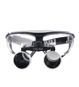 HiperLupa ST355 Doktor Gözlük Uvex Siyah Gri Çerçeve 3-5X Metal Çerçeve Loupe