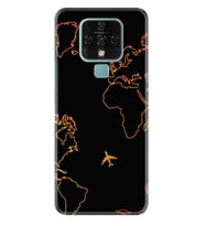 Tecno Camon 16 18P Pova Pova 3 Pova Neo Kılıf Desemli Silikon Harita ve Uçak 1777