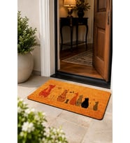Esnature Sevimli Kediler Kapı Önü Paspası 45x70 Cm