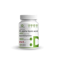 Deal R Alpha Lipoic Acid 600mg with Benfotiamine 300mg Per Serving, 120 Veggie Capsules
