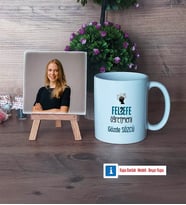 Felsefe Öğretmeni Fotoğraflı Dekoratif Taş, Kupa Bardak Beyaz Hediye Öğretmenler Günü Hediyesi (Model 1)