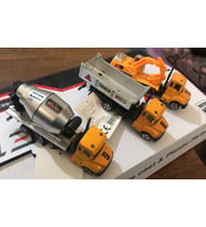 Oyuncak İnşaat Kamyonları Kazıcı Mikser Kasalı Taşıyıcı 3 lü Metal Set