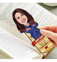 İş Kadını Karikatürlü Kitap Okuma Ayracı