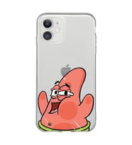 Iphone 11 Uyumlu Patrick Star Desenli Şeffaf Telefon Kılıfı