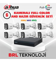 Dahua 6 Kameralı 30 Metre Renkli Gece Görüşlü Full HD Güvenlik Kamera Seti