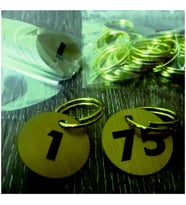 75 Adet Vestiyer Numarası, Tek Taraflı, ÇİFT TAKIM (Gold Renk)
