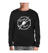 Drummer - Stick To It Siyah Çocuk Sweatshirt