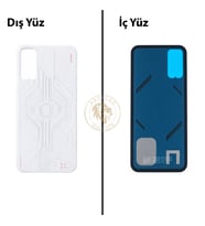 Infinix GT 30 Pro Beyaz Uyumlu Arka Kapak Arka Cam Batarya Pil Kapağı Lazer Kesim Back Cover