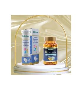 D3 Vitamini 60 Soft Jel Kapsül + Kalsiyum Magnezyum Çinko D3 20 Eferesan Tablet
