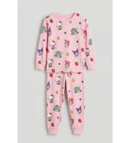 Cute Hello Kitty Ve Kuromi Desenli Kız Çocuk Pijama Takımı
