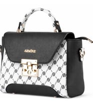 Armine 378 Omuz & El Çantası Beyaz Noktalı