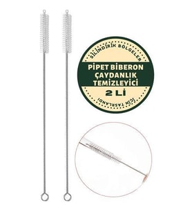 ModaCar 2 Adet Pipet Emzik Çaydanlık Temizleyici Fırça