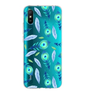 PrintiFy Xiaomi Redmi 9A ile Uyumlu 1mm Slim Fit Nazar Boncuğu 3 Baskılı Şeffaf  Kılıf