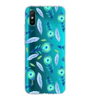 PrintiFy Xiaomi Redmi 9A ile Uyumlu 1mm Slim Fit Nazar Boncuğu 3 Baskılı Şeffaf  Kılıf