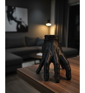 3D Siyah El Dekoratif Biblo 17X16 Cm Modern Ve Şık Tasarım