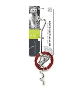 M-Pets Bahçe Bağlama Kazığı/Bağlama Halat 6mt/Red