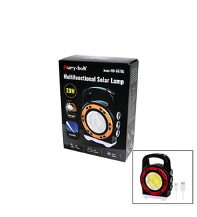 3IN1 20W SOLAR - USB ŞARJLI EL FENERİ - POWERBANK EL ÇANTASI MODELİ (5690)