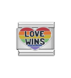 Aşk Kazanır (Love Wins) Çelik İtalyan Charm