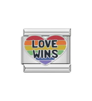 Aşk Kazanır (Love Wins) Çelik İtalyan Charm