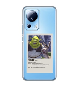 Xiaomi Mi 13 Lite Uyumlu Shrek Minimalsit Poster Desenli Şeffaf Telefon Kılıfı