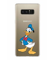 Samsung Galaxy Note 8 Kapak Donald Duck Tasarımlı Şeffaf Silikon Kılıf